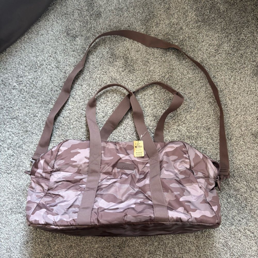 VICTORIA'S SECRET PINK | Mauve Camouflage Zip Close Overnight Bag NWT